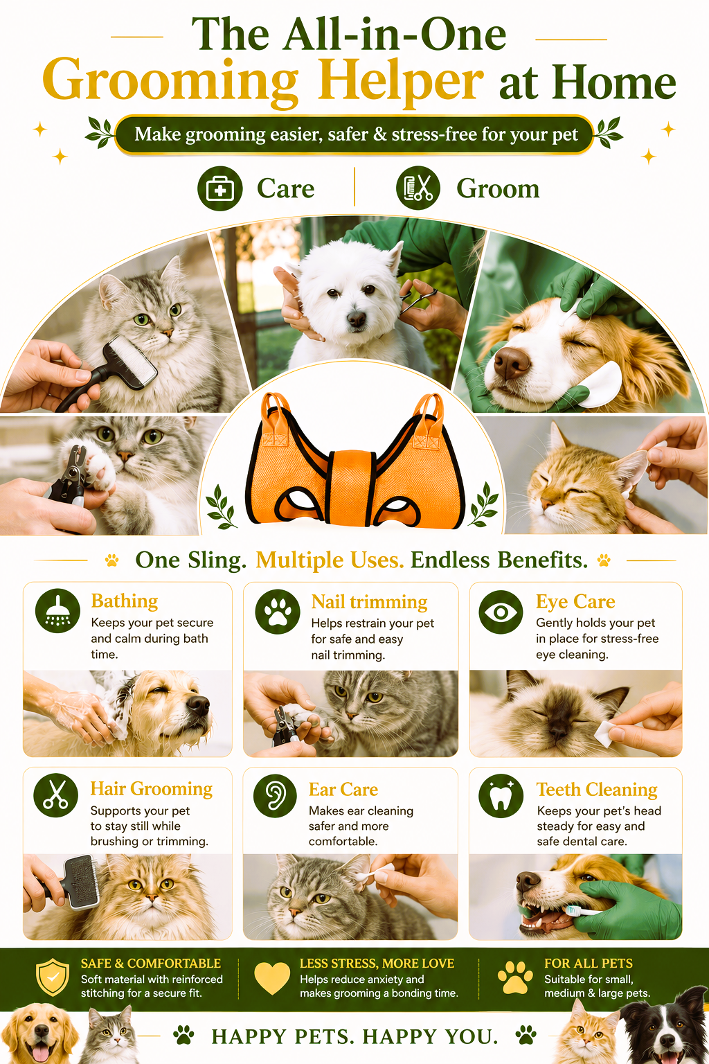 Pawfectly Pampered™ Comfort Grooming Sling